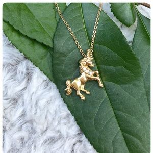 Gold-Colored Unicorn Necklace